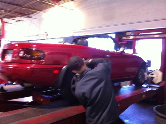 Miata on the Rack